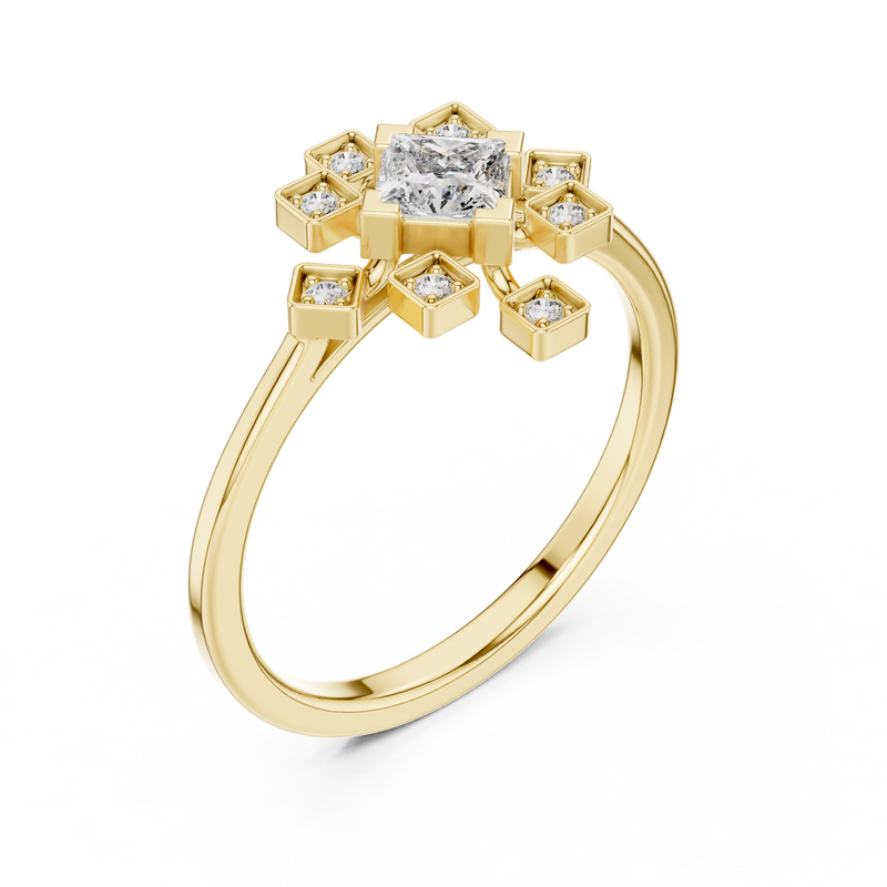 Ladies Ring ALR-208@7 - Yellow Gold - Image