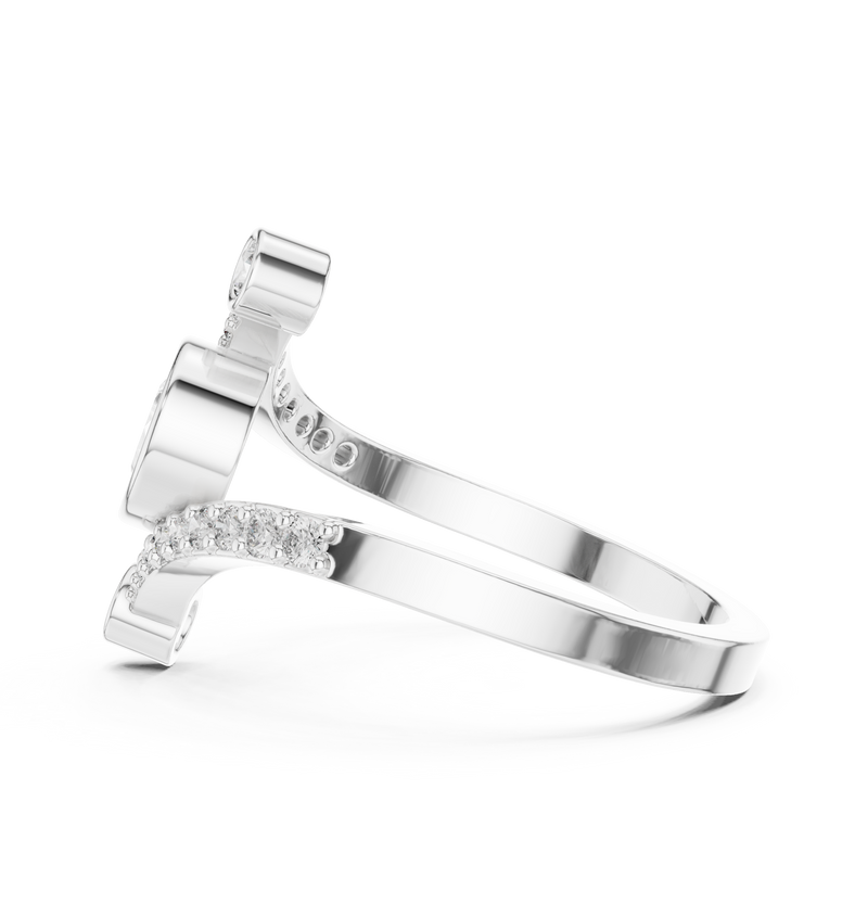 Ladies Ring ALR-276@7 - White Gold - Image