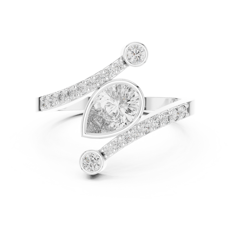 Ladies Ring ALR-276@7 - White Gold - Image