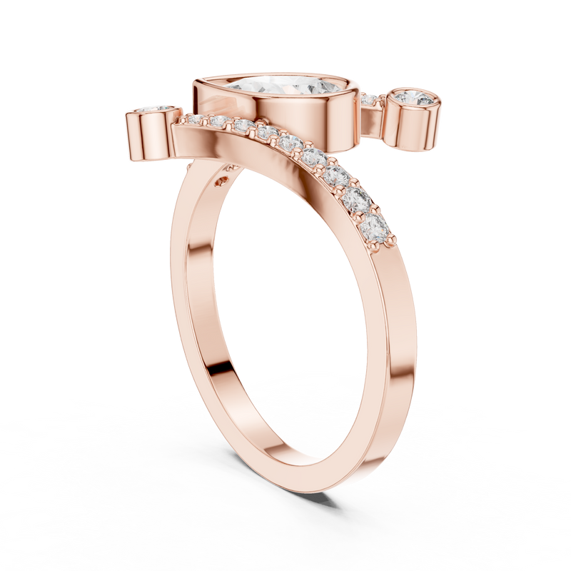 Ladies Ring ALR-276@7 - Rose Gold - Image
