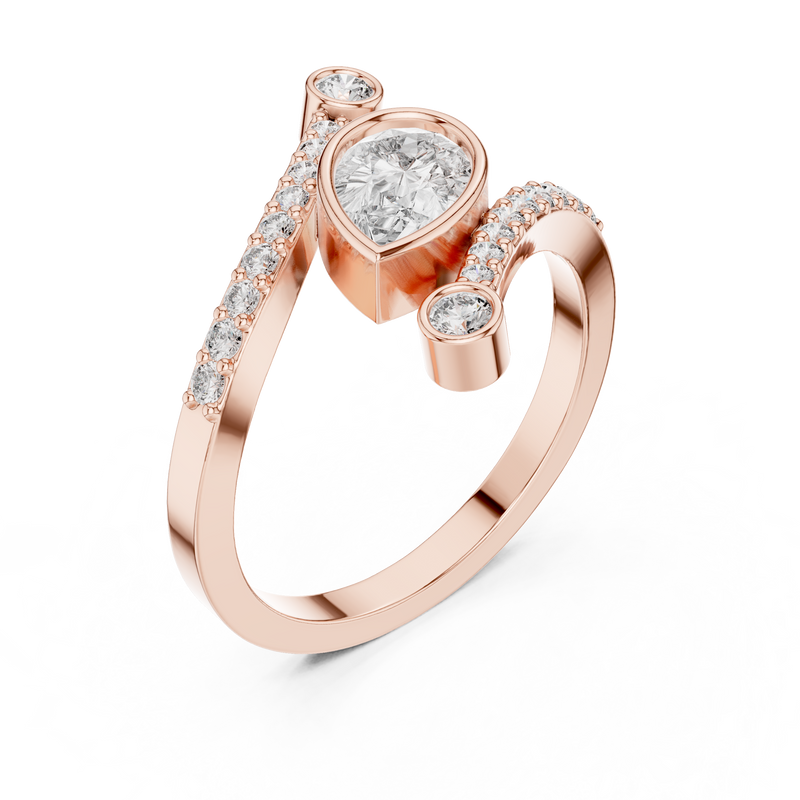 Ladies Ring ALR-276@7 - Rose Gold - Image