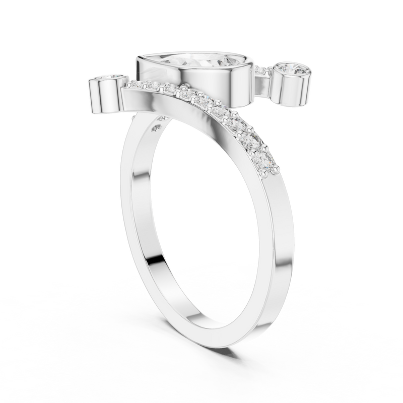 Ladies Ring ALR-276@7 - White Gold - Image