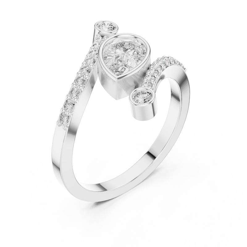 Ladies Ring ALR-276@7 - White Gold - Image