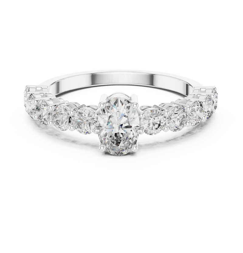Ladies Ring ALR-55@7 - White Gold - Image