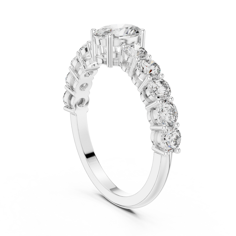Ladies Ring ALR-55@7 - White Gold - Image