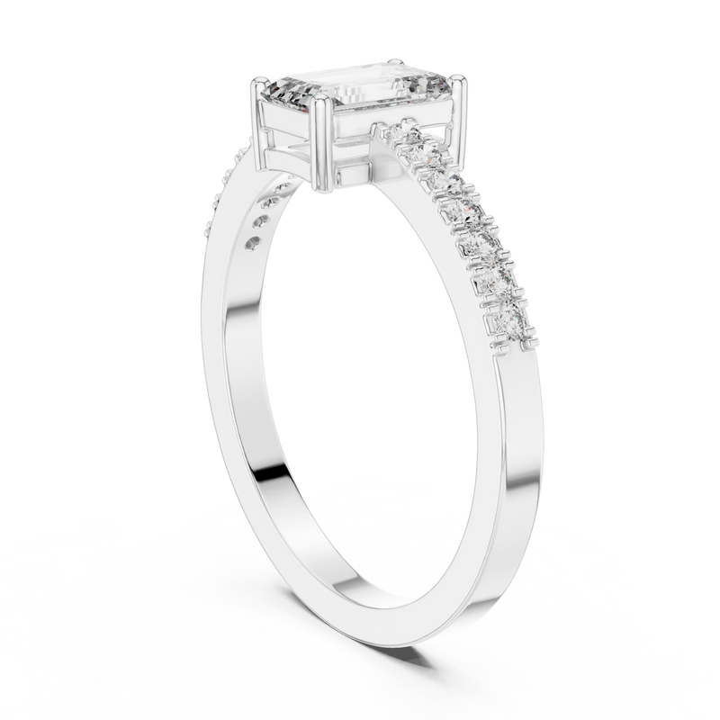 Ladies Ring ALR-61@7 - White Gold - Image