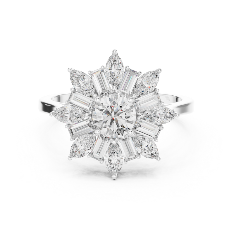 Ladies Ring ALR-65@7 - White Gold - Image