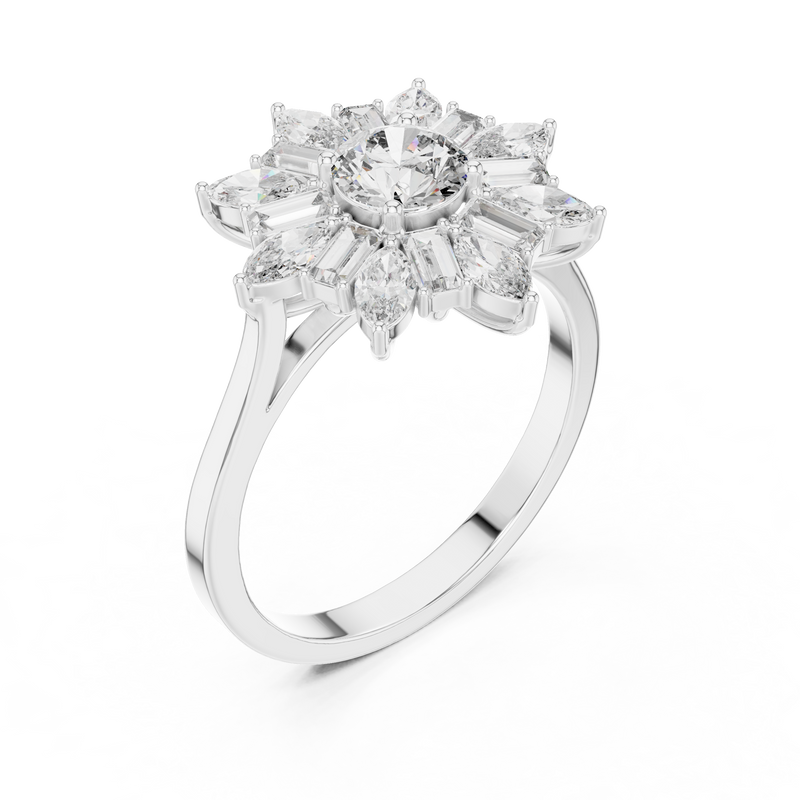 Ladies Ring ALR-65@7 - White Gold - Image