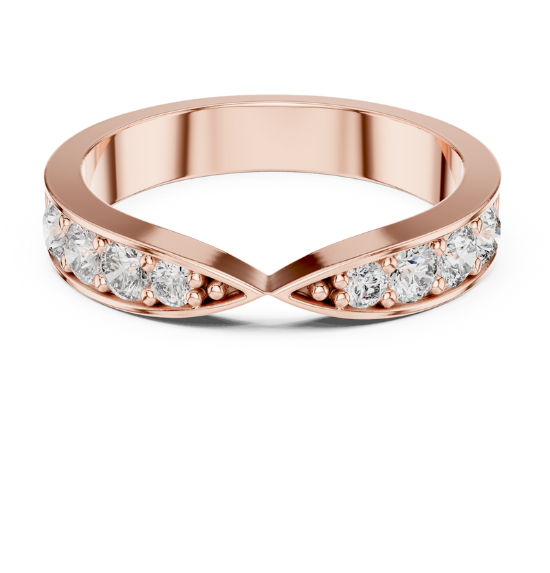 Ladies Ring AOMLR105131@7 - Rose Gold - Image