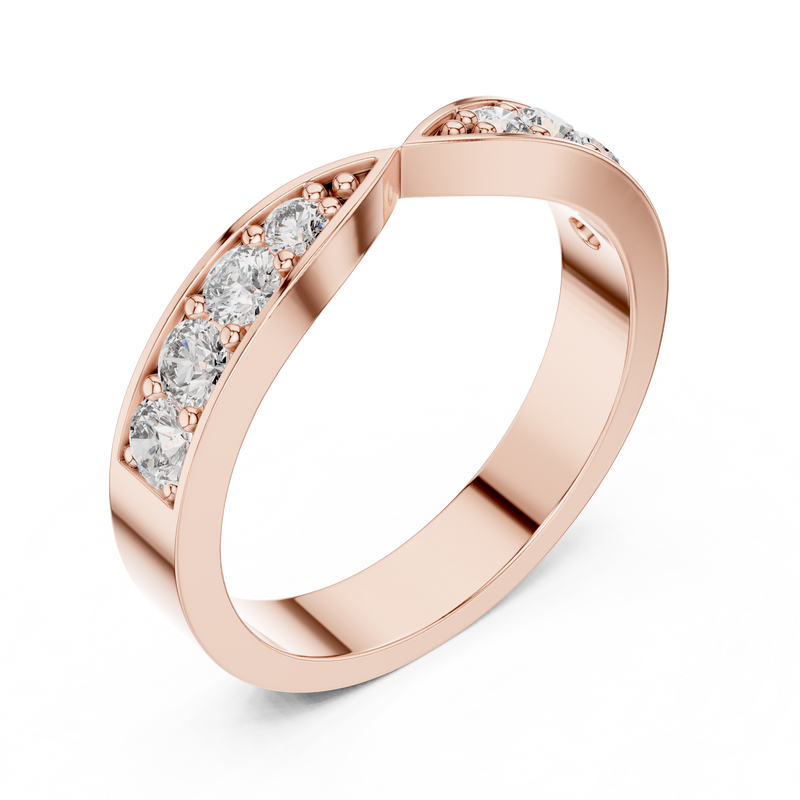 Ladies Ring AOMLR105131@7 - Rose Gold - Image