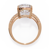 14K Gold Lab Grown Diamond Cushion Cut Solitaire Engagement Ring, E–F Color, VVS–VS Clarity