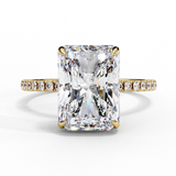 14k IGI certified radiant ring with E-F color VVS-VS clarity diamonds 2