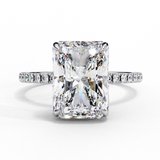14k IGI certified radiant ring with E-F color VVS-VS clarity diamonds 2