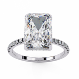 14K Gold Lab Grown Radiant Cut Diamond Engagement Ring, E–F Color, VVS–VS Clarity