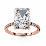 14K Gold Lab Grown Radiant Cut Diamond Engagement Ring, E–F Color, VVS–VS Clarity