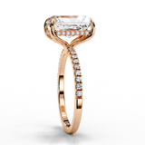 14k IGI certified radiant ring with E-F color VVS-VS clarity diamonds 2