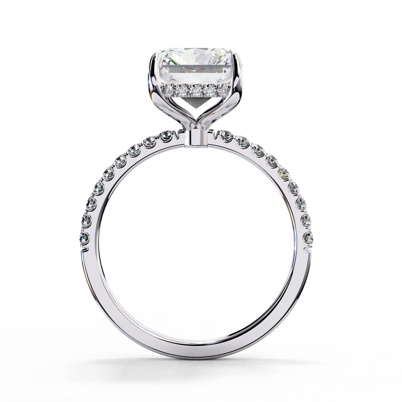 14K Gold Lab Grown Radiant Cut Diamond Engagement Ring, E–F Color, VVS–VS Clarity