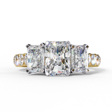 14k IGI certified radiant ring with E-F color VVS-VS clarity diamonds 7