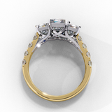 14k IGI certified radiant ring with E-F color VVS-VS clarity diamonds 7