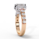 14k IGI certified emerald ring with E-F color VVS-VS clarity diamonds 8