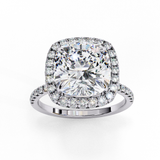 14k IGI certified cushion ring with E-F color VVS-VS clarity diamonds 9