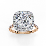14k IGI certified cushion ring with E-F color VVS-VS clarity diamonds 9