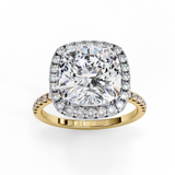 14k IGI certified cushion ring with E-F color VVS-VS clarity diamonds 9