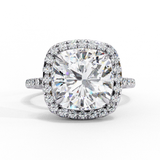 14k IGI certified cushion ring with E-F color VVS-VS clarity diamonds 9