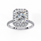 14k IGI certified radiant ring with E-F color VVS-VS clarity diamonds 11