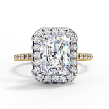 14k IGI certified radiant ring with E-F color VVS-VS clarity diamonds 11