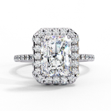 14k IGI certified radiant ring with E-F color VVS-VS clarity diamonds 11
