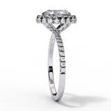 14k IGI certified oval ring with E-F color VVS-VS clarity diamonds 13
