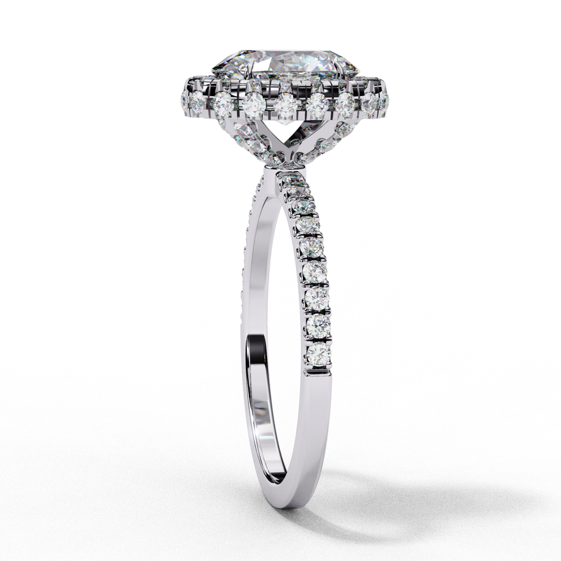 14k IGI certified oval ring with E-F color VVS-VS clarity diamonds 13