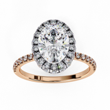 14k IGI certified oval ring with E-F color VVS-VS clarity diamonds 13