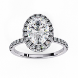 14k IGI certified oval ring with E-F color VVS-VS clarity diamonds 13