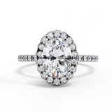 14k IGI certified oval ring with E-F color VVS-VS clarity diamonds 13