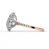 14k IGI certified pear ring with E-F color VVS-VS clarity diamonds 15