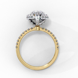 14k IGI certified pear ring with E-F color VVS-VS clarity diamonds 15