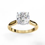 14k IGI certified cushion ring with E-F color VVS-VS clarity diamonds 16