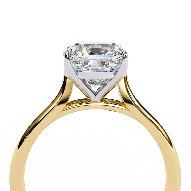 14k IGI certified cushion ring with E-F color VVS-VS clarity diamonds 16