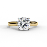 14k IGI certified cushion ring with E-F color VVS-VS clarity diamonds 16