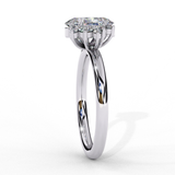 14k IGI certified oval ring with E-F color VVS-VS clarity diamonds 19