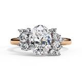 14k IGI certified oval ring with E-F color VVS-VS clarity diamonds 19