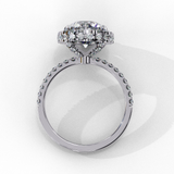 14k IGI certified round ring with E-F color VVS-VS clarity diamonds 22