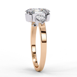 14k IGI certified oval ring with E-F color VVS-VS clarity diamonds 25