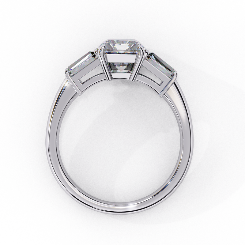 14k IGI certified emerald ring with E-F color VVS-VS clarity diamonds 27
