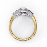 14k IGI certified emerald ring with E-F color VVS-VS clarity diamonds 27