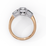 14k IGI certified emerald ring with E-F color VVS-VS clarity diamonds 27
