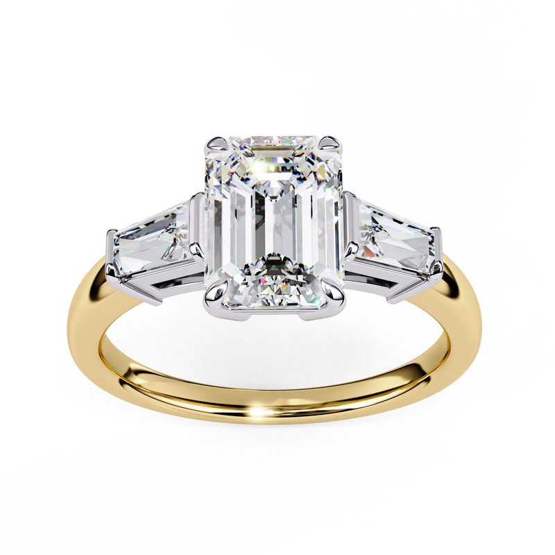 14k IGI certified emerald ring with E-F color VVS-VS clarity diamonds 27