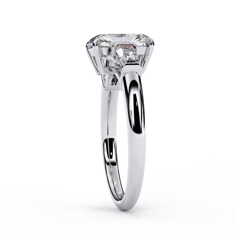 14k IGI certified emerald ring with E-F color VVS-VS clarity diamonds 27